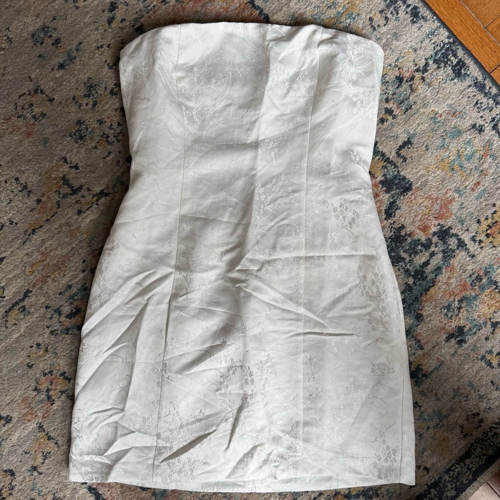 NWT | Reformation | Gabby Dress | White Strapless Mini Dress | Size 8